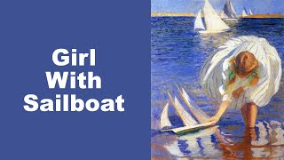 How to Paint Girl with Sailboat by Edmund Tarbell  Oil Painting Real Time Paint Along Tutorial