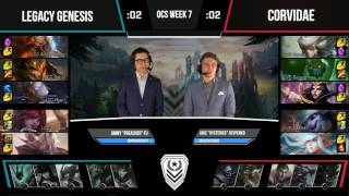 OCS Split 2 2017 Week 7: Legacy Genesis vs Corvidae
