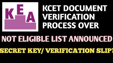 KCET 2020 DOCUMENT VERIFICATION PROCESS OVER | KCET NON ELIGIBLE LIST | KCET 2020 LATEST NEWS