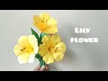 Paper lily flower  paper flower  origami flower  origami ideas  paper craft ideas