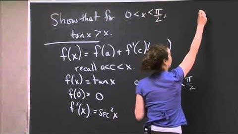 Mean Value Theorem | MIT 18.01SC Single Variable Calculus, Fall 2010