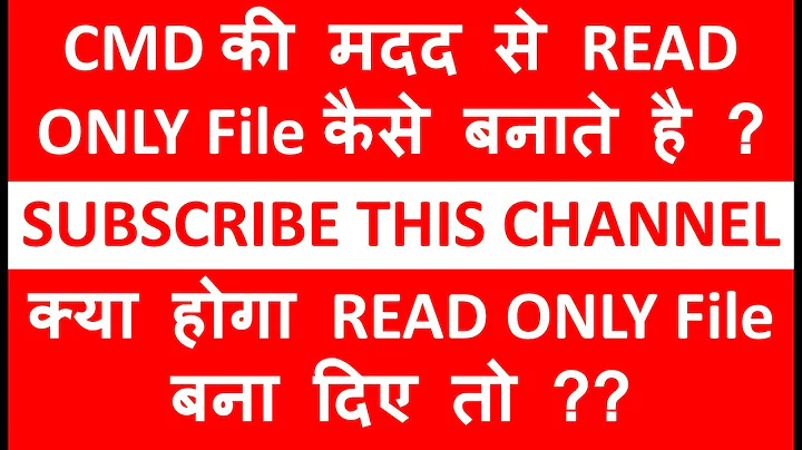 How to Convert Read Only File in CMD | Read Only file कैसे बनाते है | CMD | #Info_TechnoLife