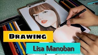 BLACKPINK : Lisa Manoban Drawing (블랙핑크 리사 그림 그리기) | Jm Medrano