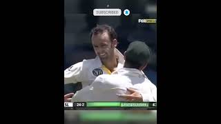 Nathan Lyon first ball in Test cricket