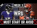 Must Start and Avoid Wide Receivers || Every Matchup! | 2020 Fantasy Football Advice (Week 3)