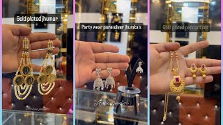 🌸 Most trending gold plated jhumar | Party wear pure silver jhumkas ||| 🍁💥