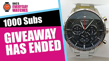 ENDED – 1000 Subscriber Giveaway - Seiko Chronograph SSB355