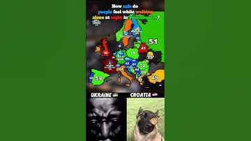 How safe do people feel while  walking alone at night in your country?🌙#europe #geography #mapping