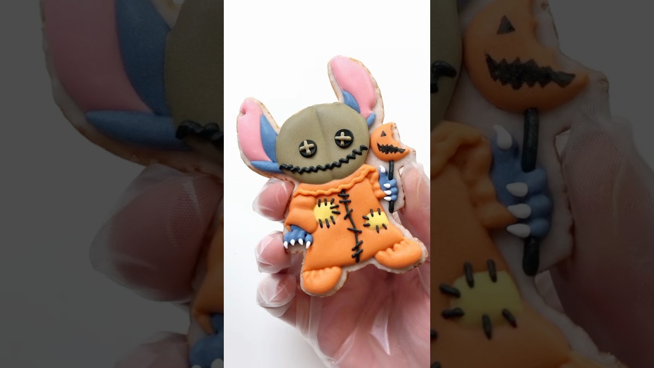 🎃cute Stitch Halloween cookie decorating~ アイシングクッキー 