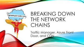 Traffic Manager - Azure Front Door - CDN "Breaking Down the Azure Network Chains"