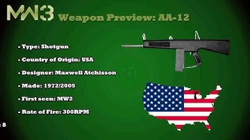 MW3 Weapon previews - AA-12 - Commentary done by 1tomread1