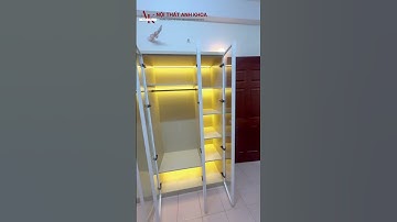 [HOÀN THIỆN] Tủ Quần Áo Gỗ MDF Kết Hợp Cánh Kính Có Led Sang trọng |Nội thất Anh Khoa| #tuquanao