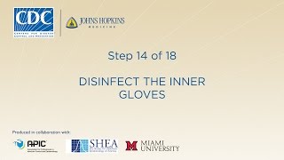 Disinfect the Inner Gloves (Step 14/18)
