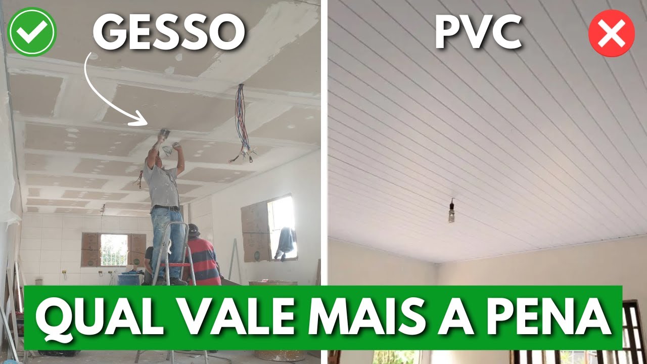 FORRO DE PVC VALE A PENA OU GESSO DRYWALL É MELHOR - YouTube