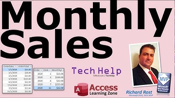 Group Sales By Month in a Microsoft Access Aggregate Query, Display Month Name, Sum Sales by Month
