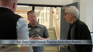 Gov. Evers tours proposed renovations at UW-Stout