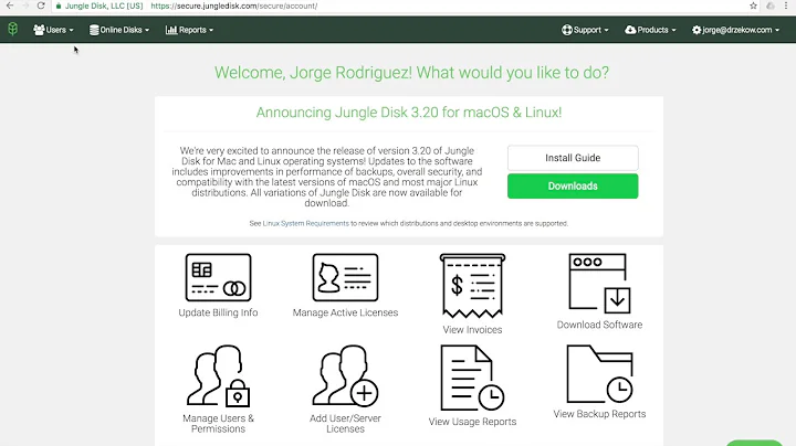 How to Create a Jungle Disk User