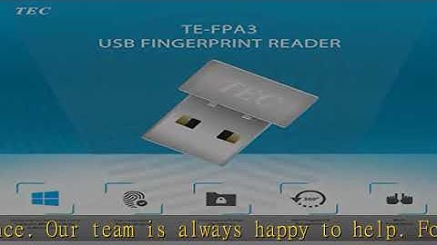 TEC TE-FPA3 Mini USB Fingerprint Reader Compatible with Windows 11 & 10, 360° Touch Speedy Matching
