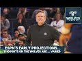 The Timberwolves takes are surprising in early win total projections and predictions at ESPN