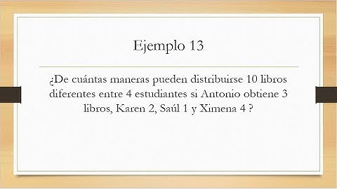 Permutaciones y Combinaciones. Ejemplos 13 y 14