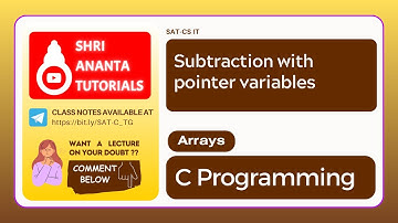 Subtraction with pointers #cprogramminginhindi  #arrays #computerengineering #cprogramming #pointers