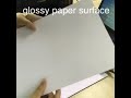 Glossy photo paper Vs matte photo paper