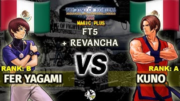 BATALLÓN  FER YAGAMI vs KUNO  FT5 Y REVANCHA TOP MATCH KOF 2002 PLUS