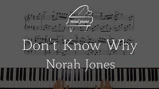 Video thumbnail of "[Jazz Piano Sheet]Norah Jones-Don't know why(악보집 수록곡)"