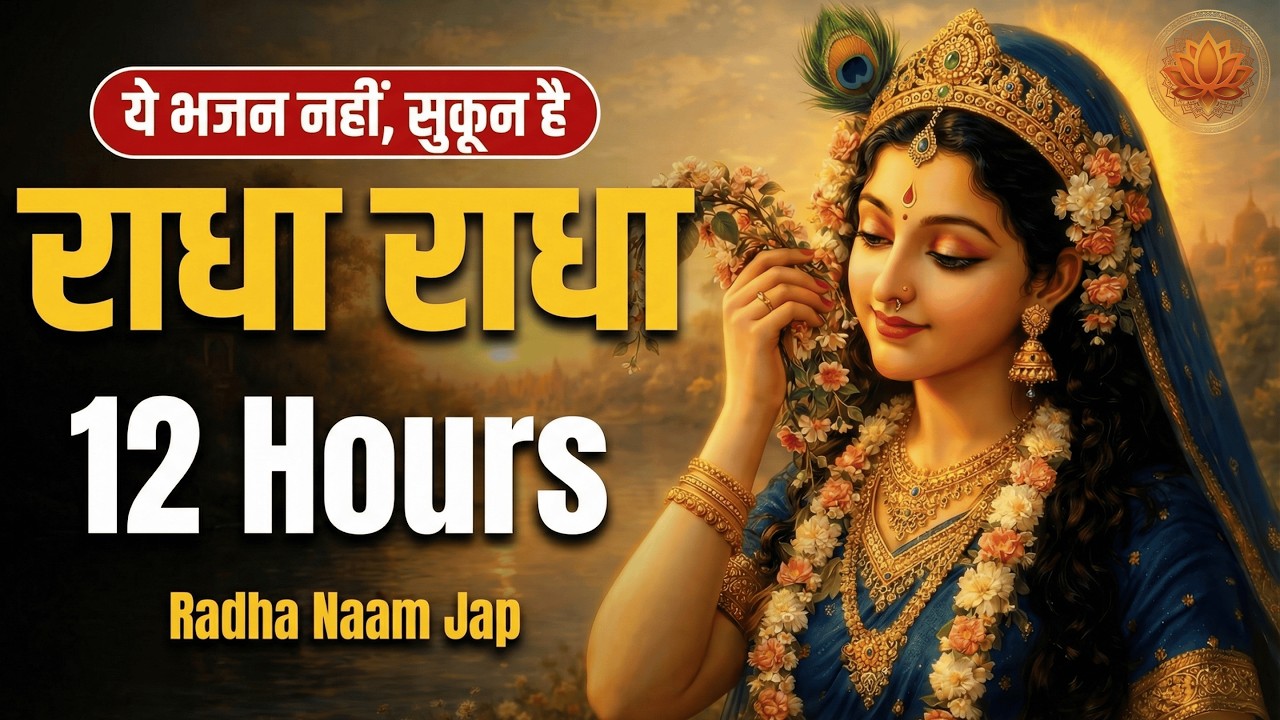 Shri Radha Naam Jaap Continuous 12 Hours | अखंड श्री राधा नाम | Radha Naam Dhun for Bhakti & Prem