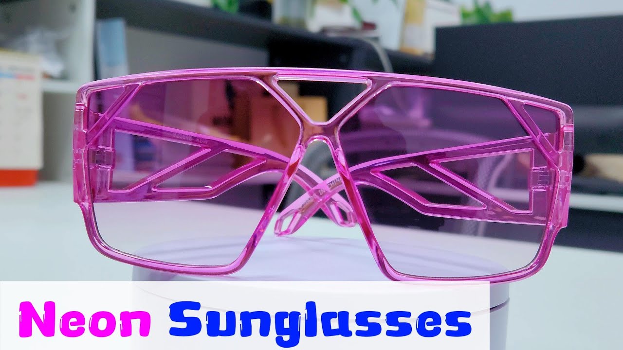 10 Pairs of Women's Trendy Neon Sunglasses | Eyewear OEM factory
