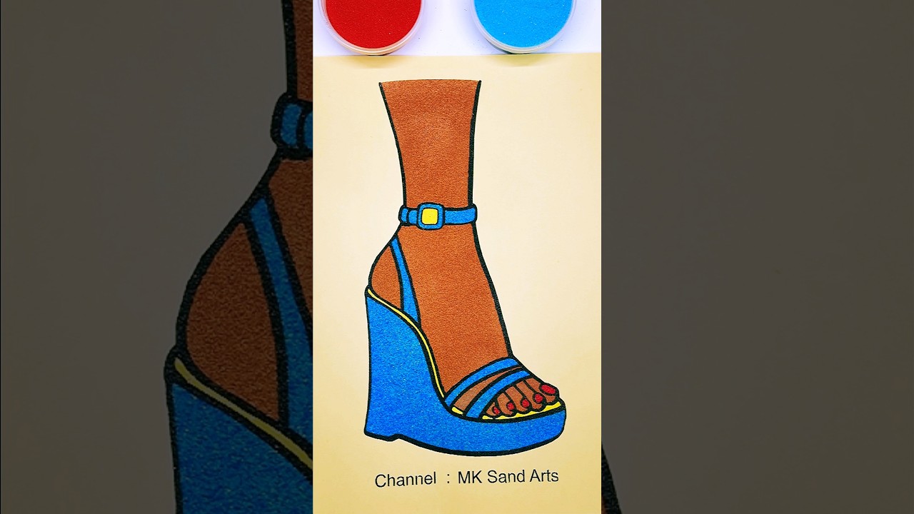 High Heel👠#asmr #relaxing #satisfying #sandart #highheels #sandasmr #