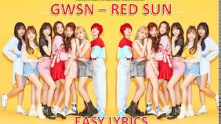 GWSN - RED-SUN(021) [EASY LYRICS]