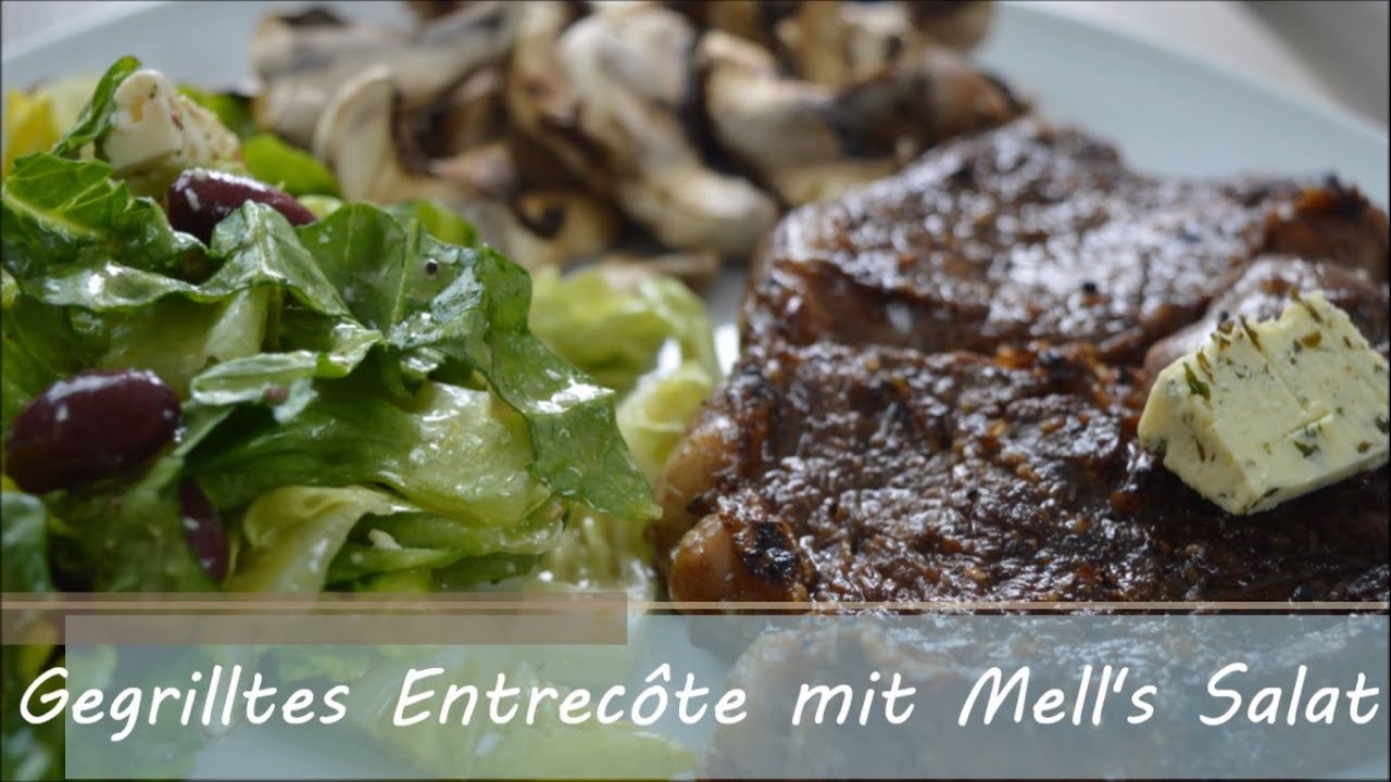 Gegrilltes Entrecôte mit Mell&amp;#39;s Salat - YouTube