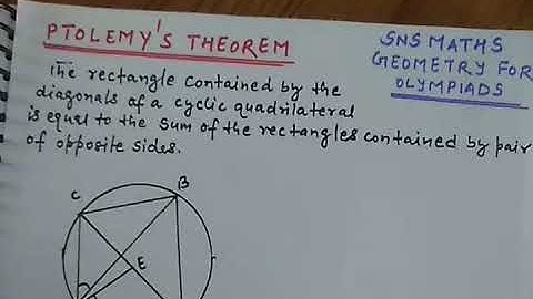Ptolemy Theorem Geometry for Olympiad