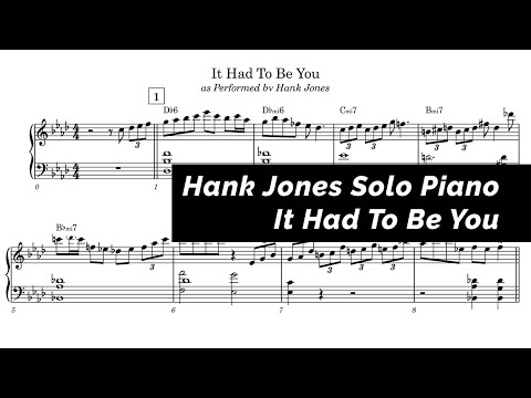 Putar It Had To Be You - Hank Jones