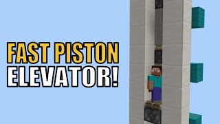Minecraft Bedrock: TINY And FAST Piston Elevator (10 bps)