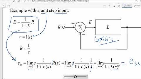 Steady state errors Lecture 01