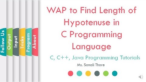 How to Write a C Program to Calculate Length of Hypotenuse | TCS Coding | L13 | LLAGT #LLAGT
