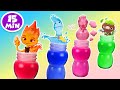 Disney Pixar Elemental And Disney Princess Slime Bottles | Fun Compilation For Kids