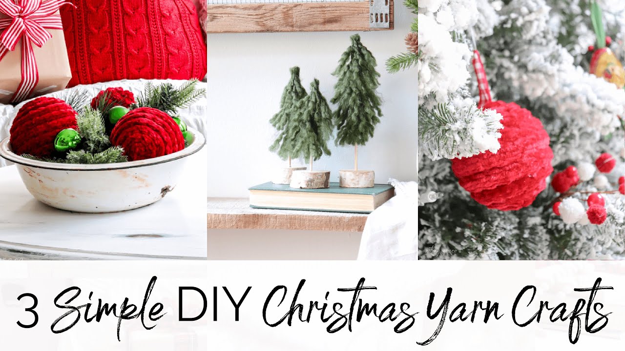 10 Easy Yarn Crafts for Adults and Kids for Christmas - A Well