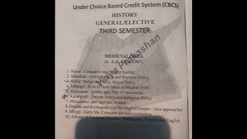 ug 3rd semester general and general elective paper history syllabus of session 2021-2024