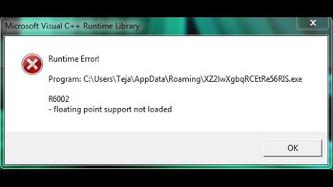"r6002 floating point support not loaded" - FIXED