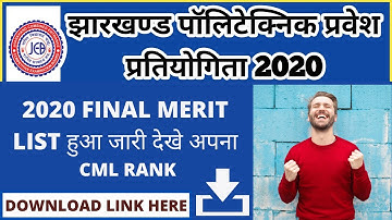 Polytechnic final merit list 2020 I Jceceb upload Polytechnic Final Merit List 2020 I Download Pdf