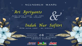 🔴 PERNIKAHAN ARI APRIYANTO & INDAH NUR SAFITRI // SEKAR ARUM AUDIO - ARYA BIMA MUSIC