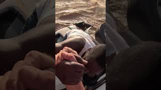Man Rescued From A Car Trapped In Flood Waters