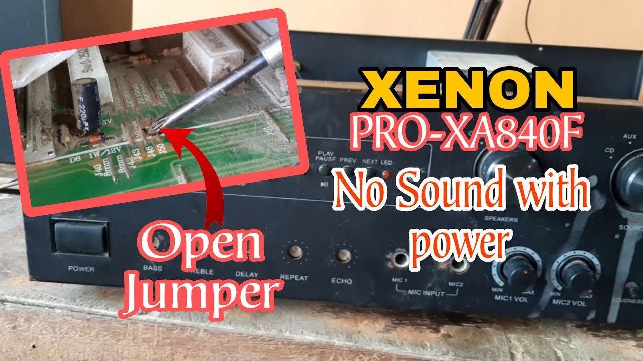 XENON PRO-XA840F No Sound with Power | Amplifier Repair