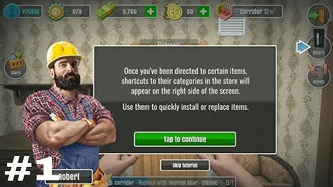 House Flipper Mobile - Gameplay Walkthrough Part 1 - Tutorial (iOS, Android)