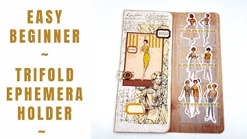 ⭐️EASY BEGINNER TRIFOLD EPHEMERA FOLDER ⭐️ #junkjournalideas #craftwithme Updated KoFi Set