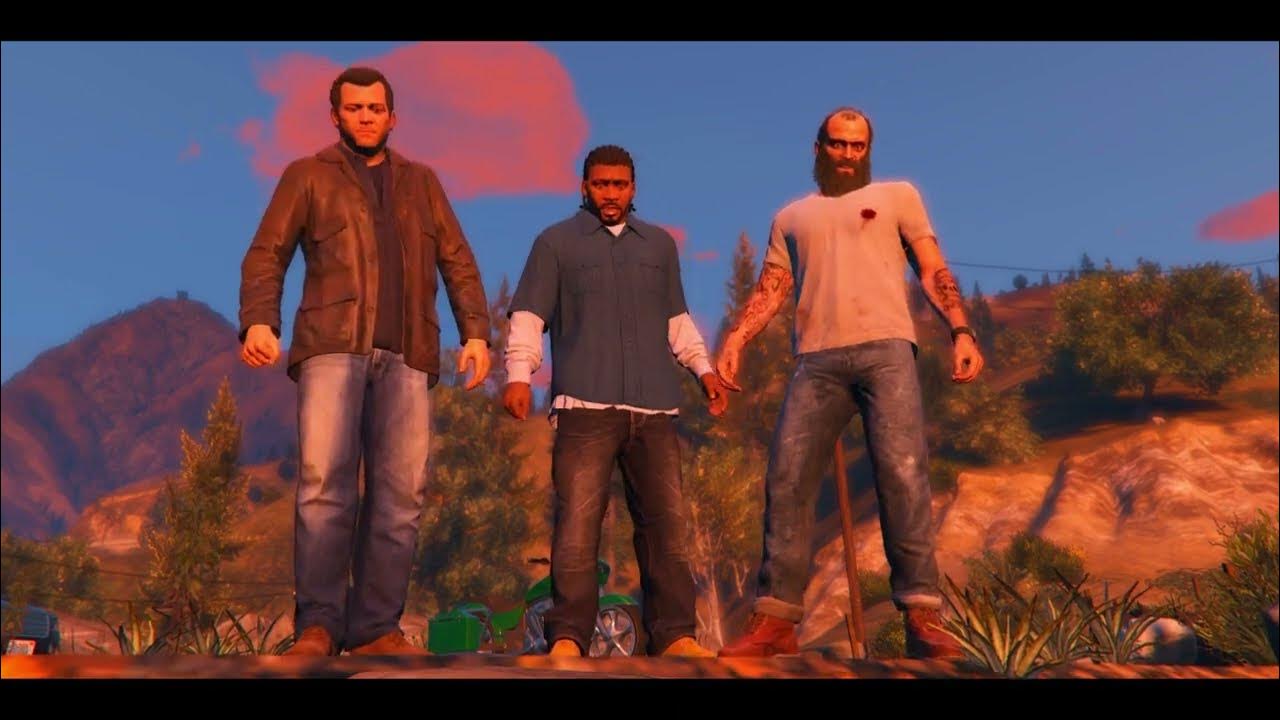 Gta 5 Kill Trevor Michael Or Deathwish GTA V Deathwish cinematic ending : Michael Trevor Franklin teamkills