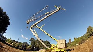 installation d'une grue a montage rapide Potain